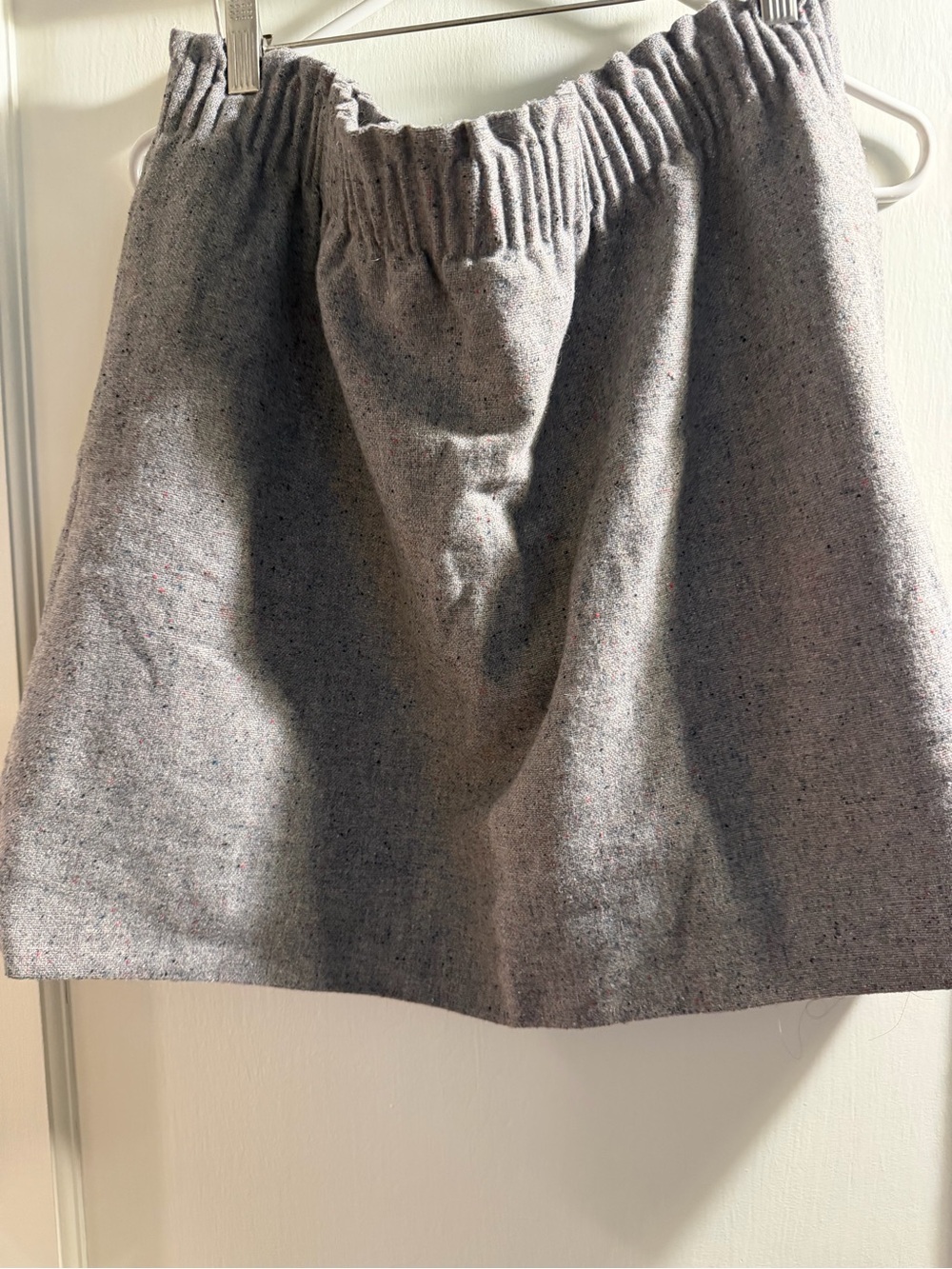 J. Crew Gray Tweed A-Line Skirt with Elastic Waist